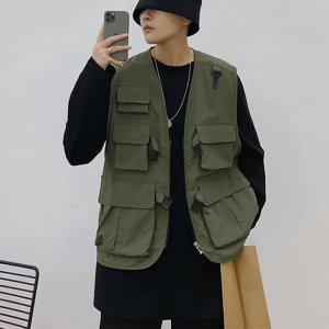 보온 남자 카고 겨울 포켓 낚시자켓 패션 베스