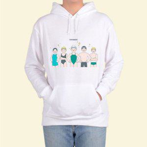 그림 여자후드티 수영 단체티셔츠 맨투맨 복 남