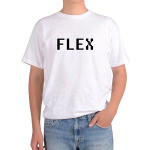 반팔 라운드티 flex 플렉스 자랑거리 프라이드
