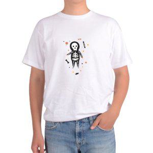 반팔 라운드티 할로윈 해골 박쥐 사탕 별