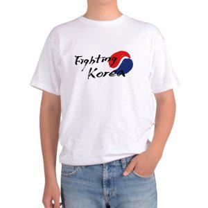 반팔 라운드티 힘내라 한국 응원 태극문양