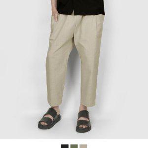 면바지 린넨바지 밴딩바지 세미와이드 남자바지