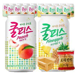 예진마트 쿨피스 복숭아 10캔+파인애플 10캔 350ml(총