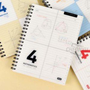 4칸 심플 PP수학노트 (랜덤발송)