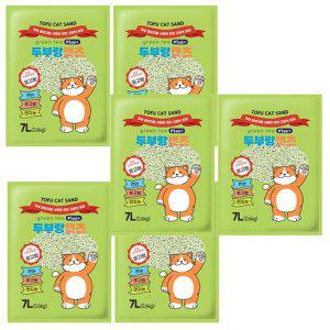 고양이 이코노미 두부 모래 Plus 녹차 7L 6P 응고