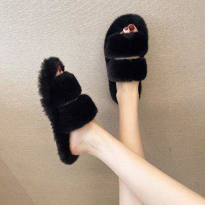 여자 겨울 털실내화 사무실 거실 실내 예쁜 슬리퍼