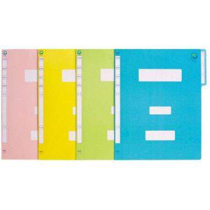 종이 파일 정보 지네발 정리용 분홍색 묶음