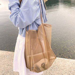 네트백 매쉬가방 메쉬백 그물 물놀이가방 물빠짐