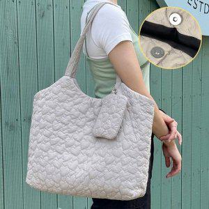 누빔가방 여성 큰가방 퀄팅 천가방 패딩가방 4