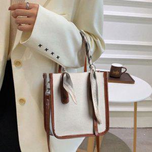 대학생손가방 천가방 스카프 미니 핸들 데일리캔