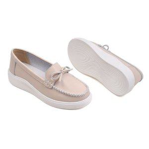 여성 천연소가죽 리본로퍼/여자신발추천/여성로퍼