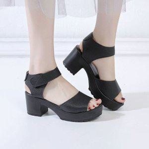 여성샌들 발편한 찍찍이샌들 여름샌들 여름 통굽