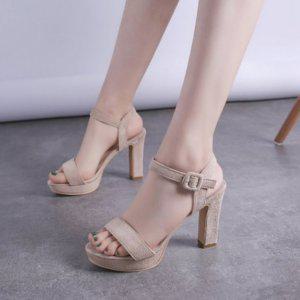 샌들 신발 구두 힐 심플 10cm 스웨이드 가