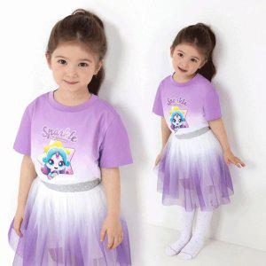 캐치티니핑 초롱핑 여아 5부 반팔 샤 스커트