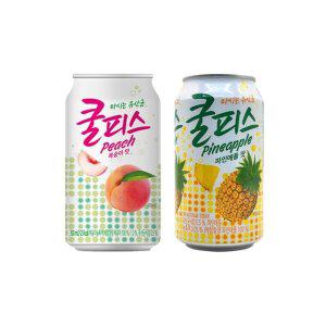 쿨피스 복숭아 음료 350ml 12입 파인애플 음료세트