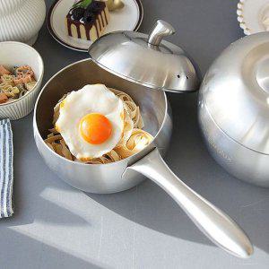 통3중 스텐 IH 애플 편수냄비 16cm 1P 라면 밀크팬