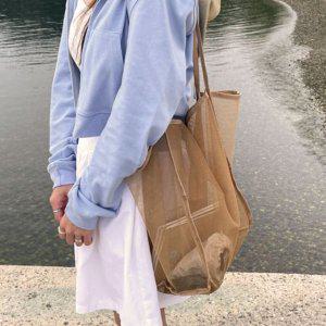 메쉬 베스트 가벼운 숄더백 물놀이 망사 귀여운