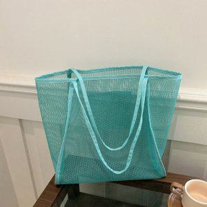 여성 망사 백 네트백 섬머백 쇼퍼백 숄더백 에