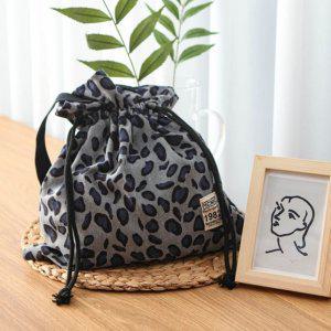 여성 캐주얼 호피 복주머니 에코백 2color