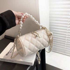 백팩 스타일 학생 미니백 원통 크로스백 진주