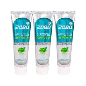 잇몸케어치약 진지스 2080케이 허벌민트치약 3개입잇몸관리