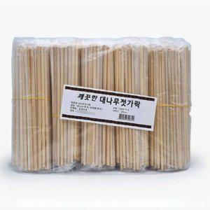 깨끗한 나무 젓가락 소풍 일회용 대나무 젓가락 500p