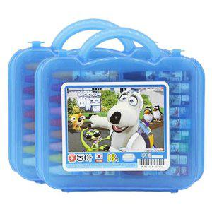 동아 크레파스 빼꼼 18색 2P 유치원 크레용 미술놀이