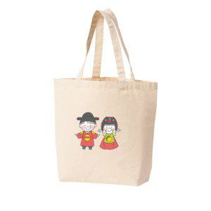 에코백 토트백 꼬마신랑 꼬마각시 애동 명절 결혼기념일 한복 그림 다양한 사이즈