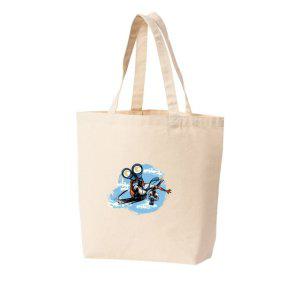 에코백 토트백 스카이다이빙 슈퍼맨을 꿈꾸며 쌍안경 넥타이 그림 다양한 사이즈