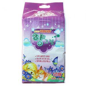 애견 배변패드 50매 1P 라벤더향 강아지 화장실 패드
