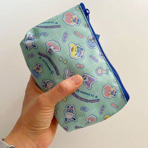 백색 파우치 민트 화장품 백 비닐 방수 정리