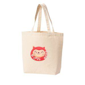 에코백 토트백 일본고양이 얼굴 CAT 마네키네코 가면 미소 그림 다양한 사이즈