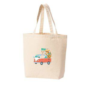 에코백 토트백 동물가족 모임 기린 그림 다양한 사이즈