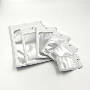 지퍼백 걸이형 악세사리포장 화이트 반투명 10cmX18cm 지퍼팩 은박 인기