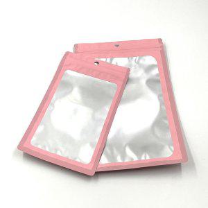 핑크 악세사리포장 은박 인기 지퍼백 지퍼팩 걸이형 16cmX24cm 반투명