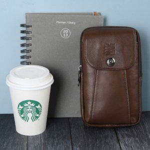 남자 캐주얼백 벨트백 심플디자인 소가죽 스트리