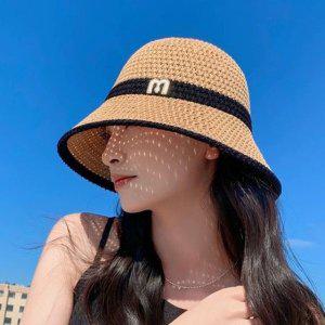 커플 벙거지 버킷햇 유아 캠핑 라피아햇 엠코드