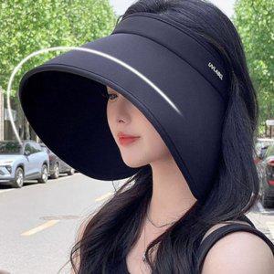라운드 베이직 여성 UV커버 챙 올데이 썬캡 모자 자외