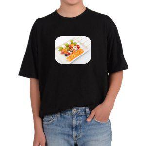 기능성메쉬 반팔티 과일꼬치 귤 청포도 마시멜로 꼬치 방울토마토 그림 모든사이즈