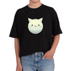 기능성메쉬 반팔티 웃는 고양이 민트색 그림 모든사이즈