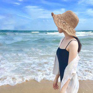 남자모자 자외선차단 비치모자 밀짚모자 여성 모