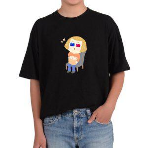 오버핏반팔티 영화 팝콘 3D안경 무비 그림 모든사이즈
