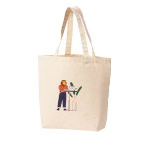 에코백 토트백 IT직원 컴퓨터작업 노트북 그림 다양한 사이즈