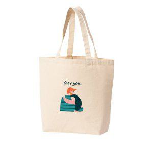 에코백 토트백 사랑해 연인 애인 허드 러브 그림 다양한 사이즈