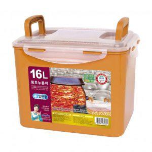 황토누름이 10-1 16L 김치통 담금통 절임 밀폐용기 (반품불가)
