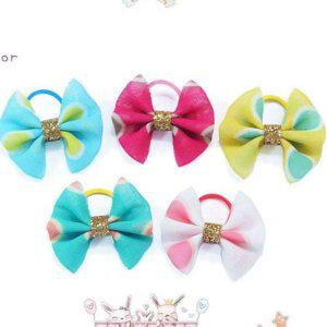 강아지 리본 머리끈 고무줄 악세사리 애견 패션 미용 강아지악세사리