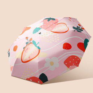 완전자동 골드 3단 접이식우산 어린이우산 UV