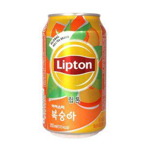 롯데칠성 립톤 아이스티복숭아 캔 355ml x 24
