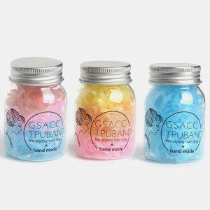 헤어 미용실머리끈 옵션1 고무 3통 고무줄머리