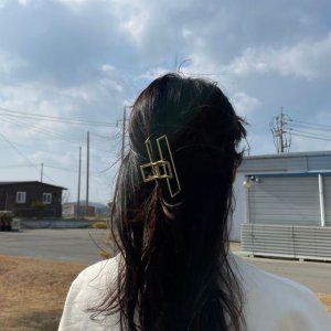 반묶음집게핀 집게핀 대형집게핀 골드 사각 헤어